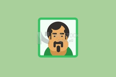 Vector icon for a man&#39;s face, icons, vector illustrator