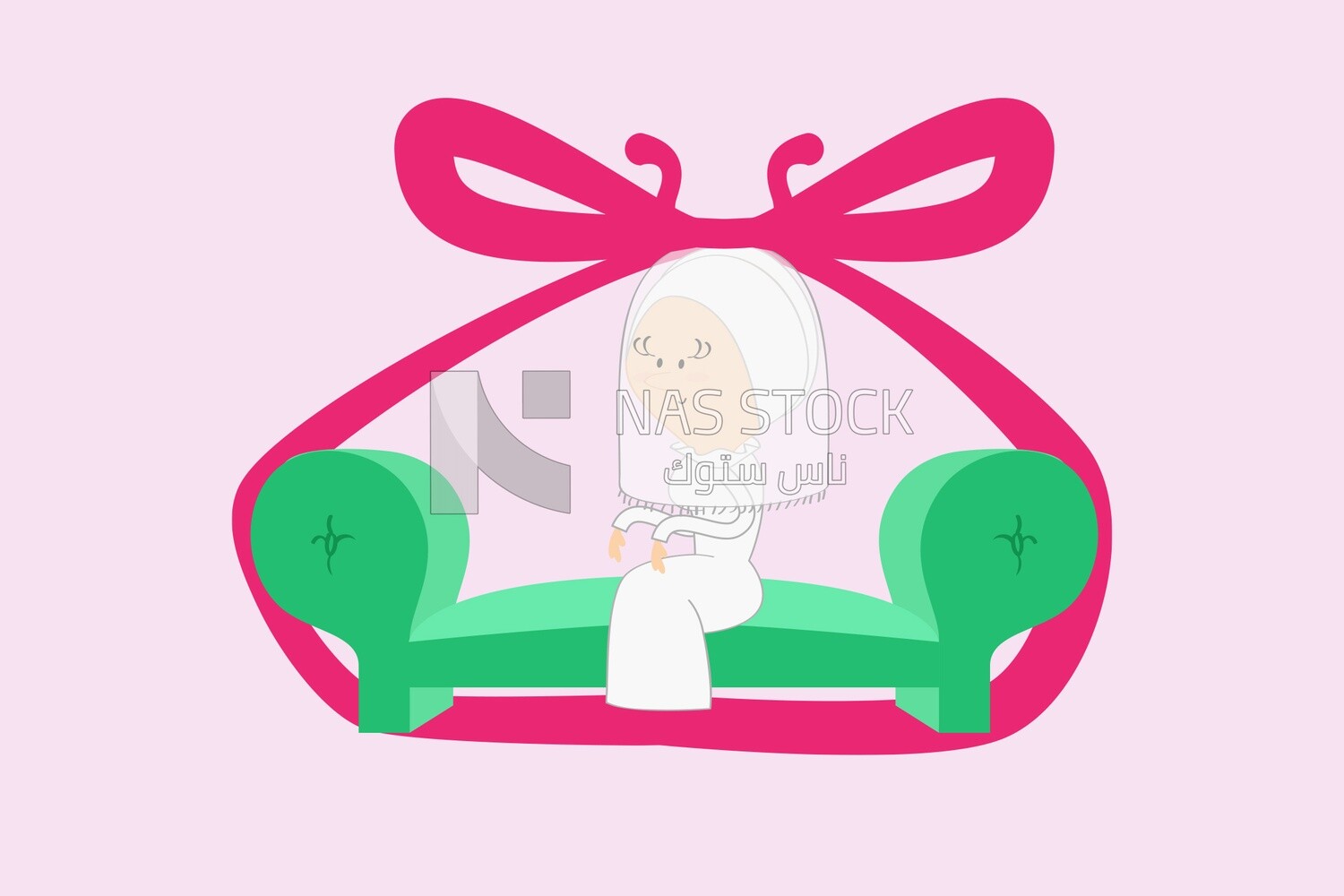 Saudi bride, a Saudi wedding, vector illustrator