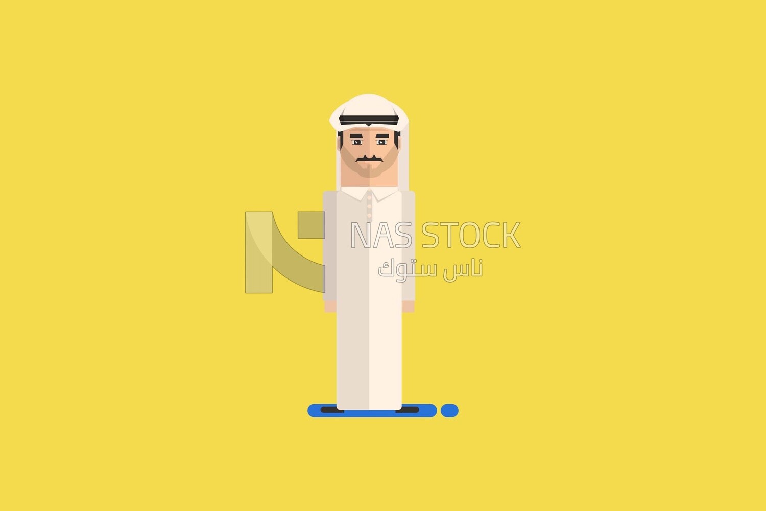 Saudi gulf man, wearing a traditional Saudi costume