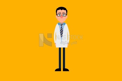 فيكتور أيقونة للطبيب يرتدى معطفا أبيض ، فيكتور اليستريتور