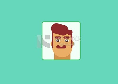 Vector icon for a man&#39;s face
