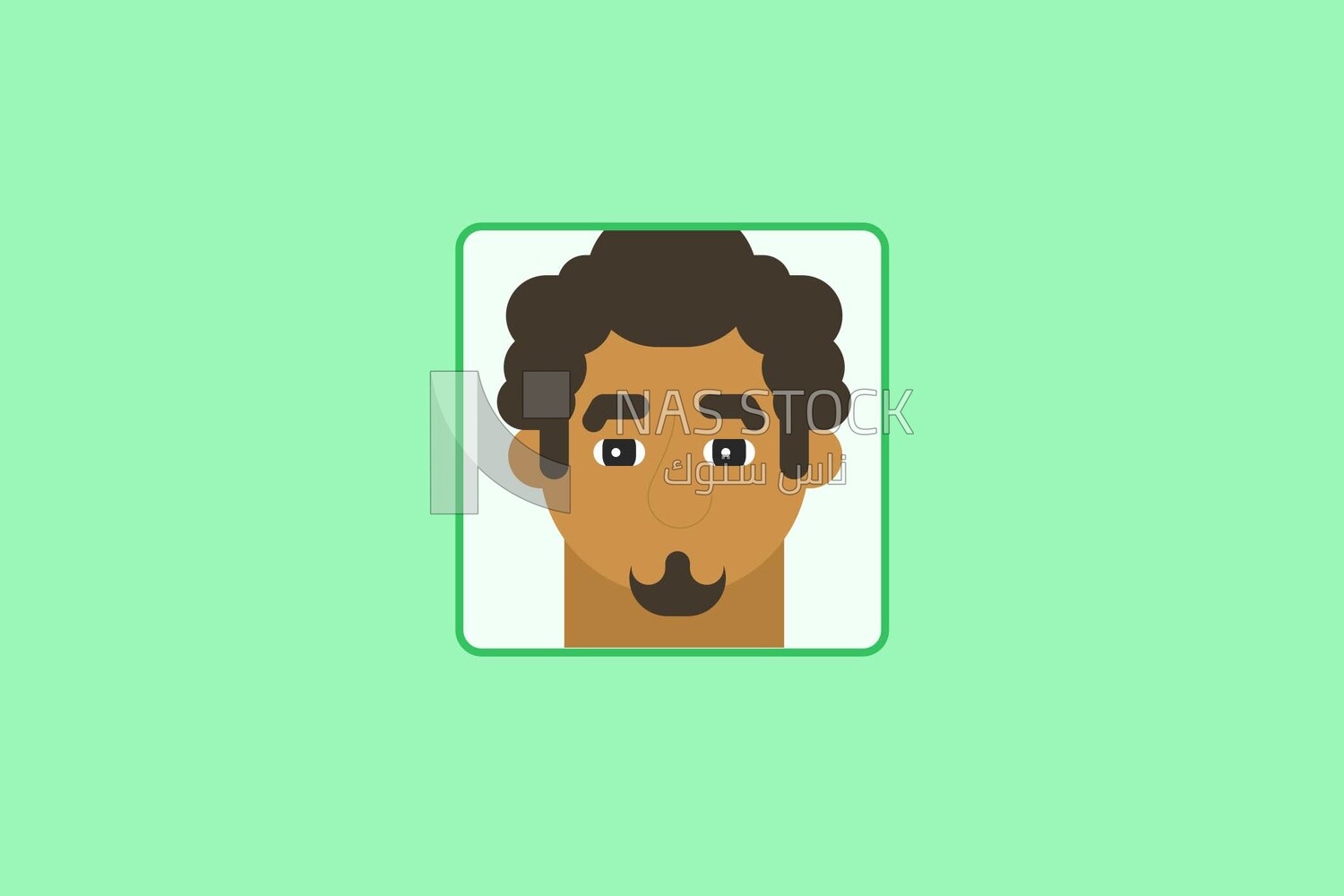 Vector icon for a man&#39;s face, icons