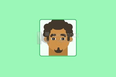 Vector icon for a man&#39;s face, icons