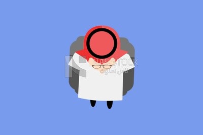 فيكتور لشخصية رجل خليجى سعودى ، يرتدى زى السعودى التقليدى ، فيكتور اليستريتور