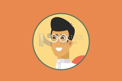 vector icon for a man&#39;s face