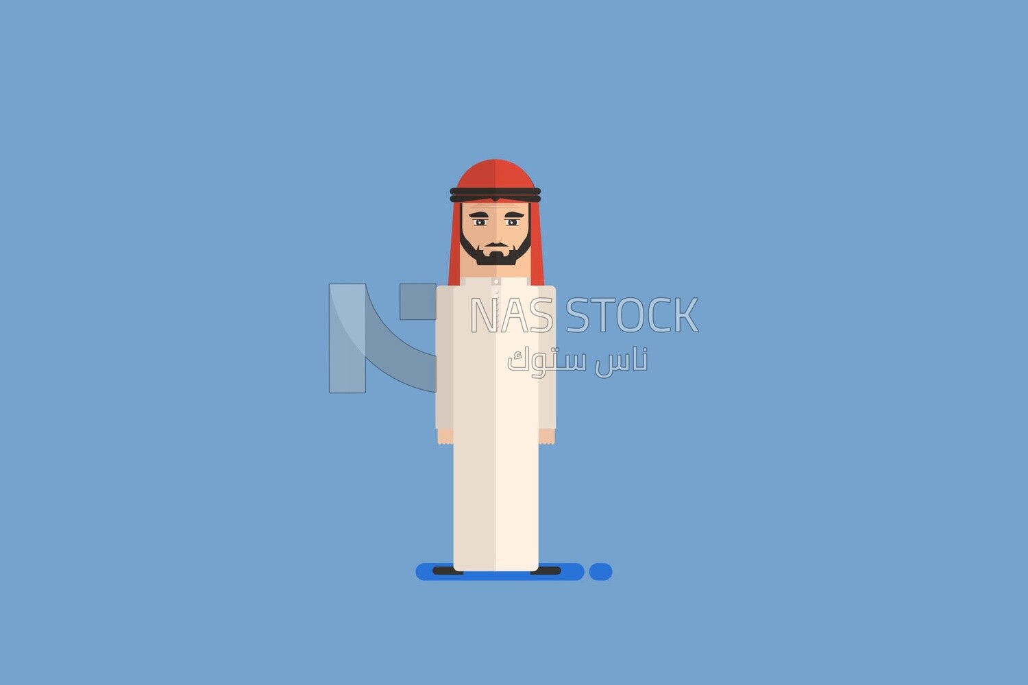 Saudi gulf man, wearing a traditional Saudi costume