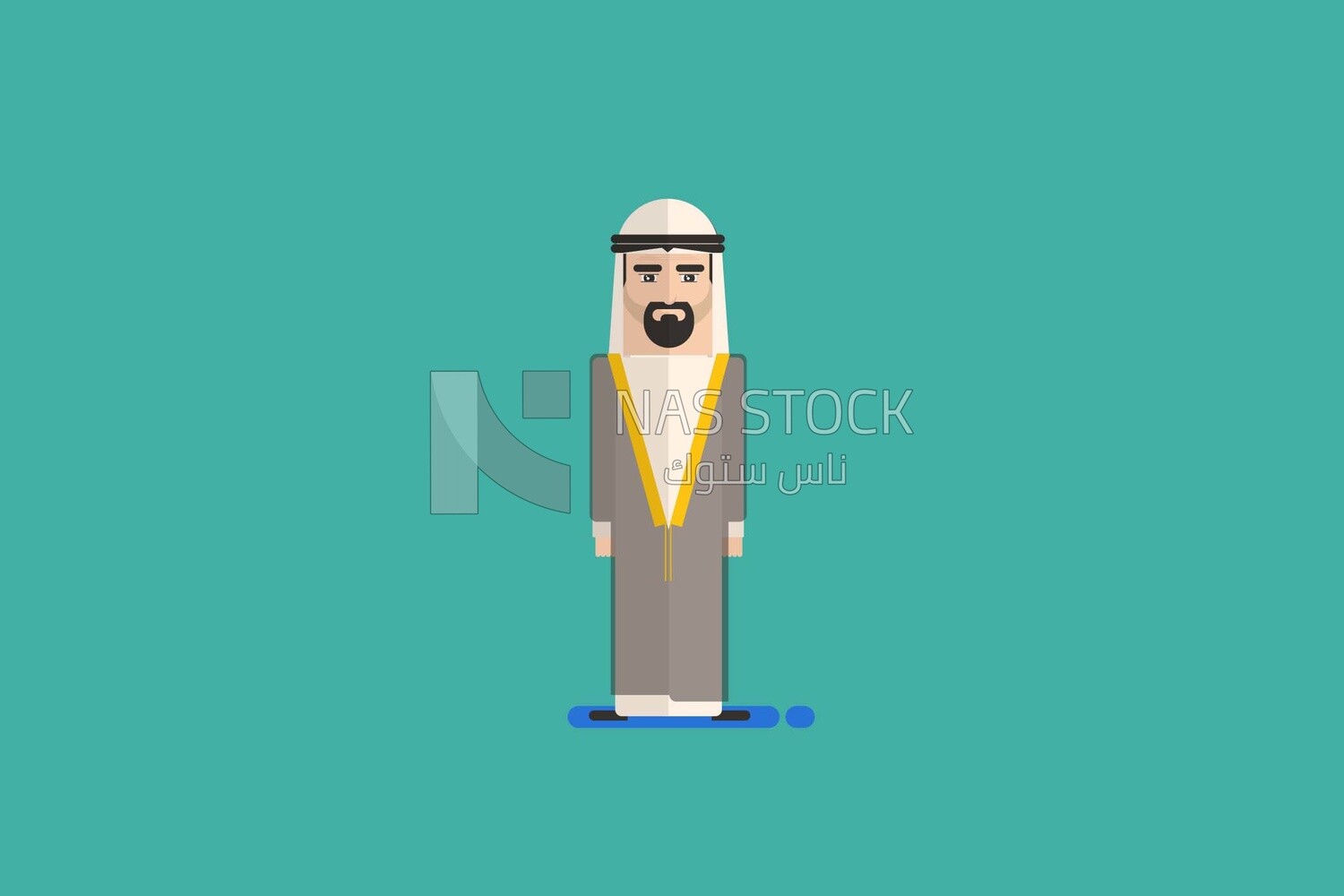 Saudi gulf man, wearing a traditional Saudi costume