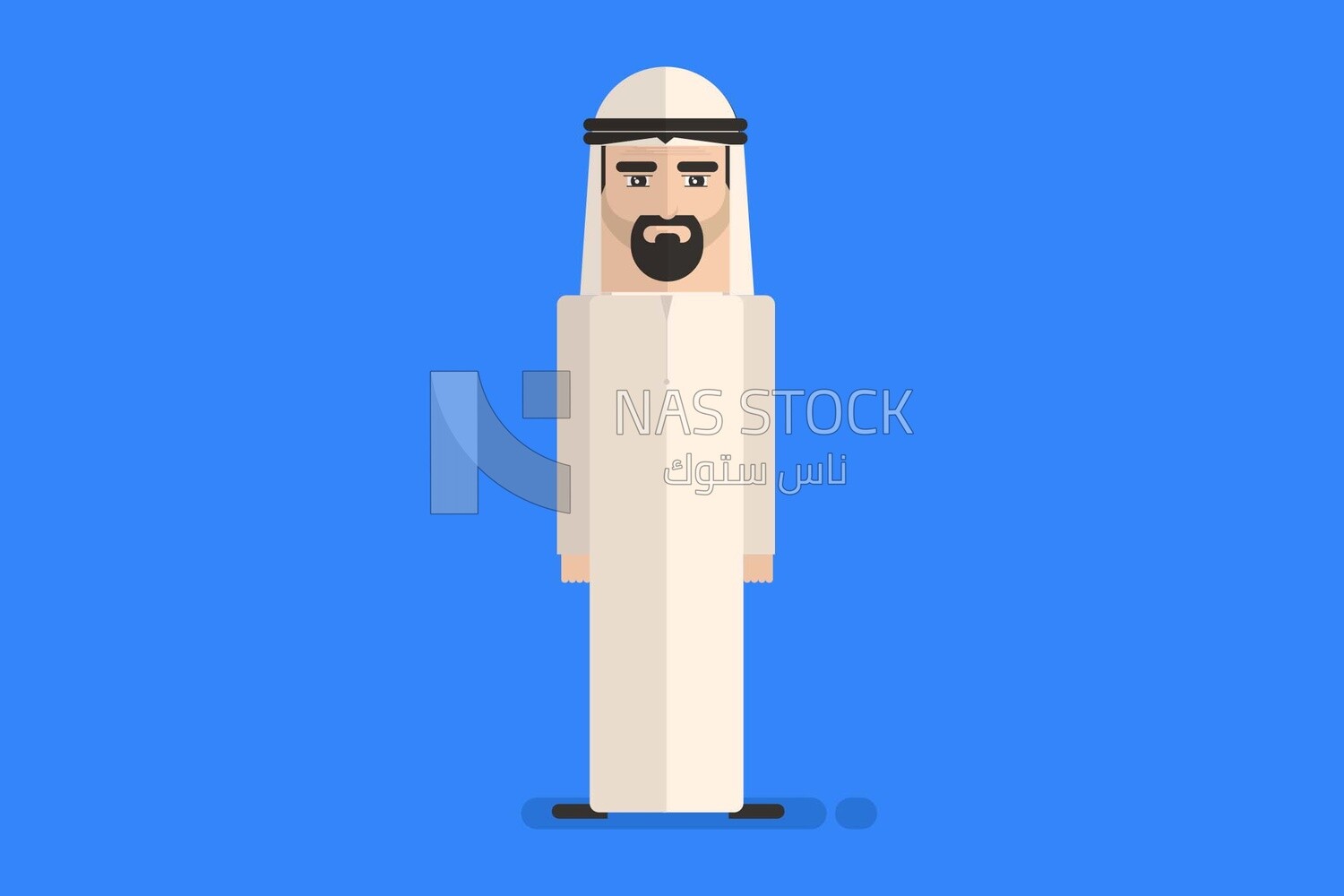 Saudi gulf man, wearing a traditional Saudi costume