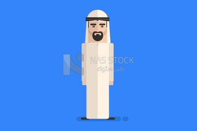 Saudi gulf man, wearing a traditional Saudi costume