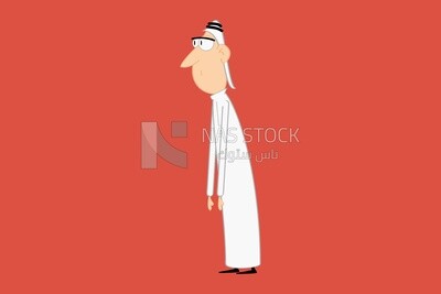 فيكتور لشخصية رجل خليجى سعودى ، يرتدى زى السعودى التقليدى ، فيكتور اليستريتور