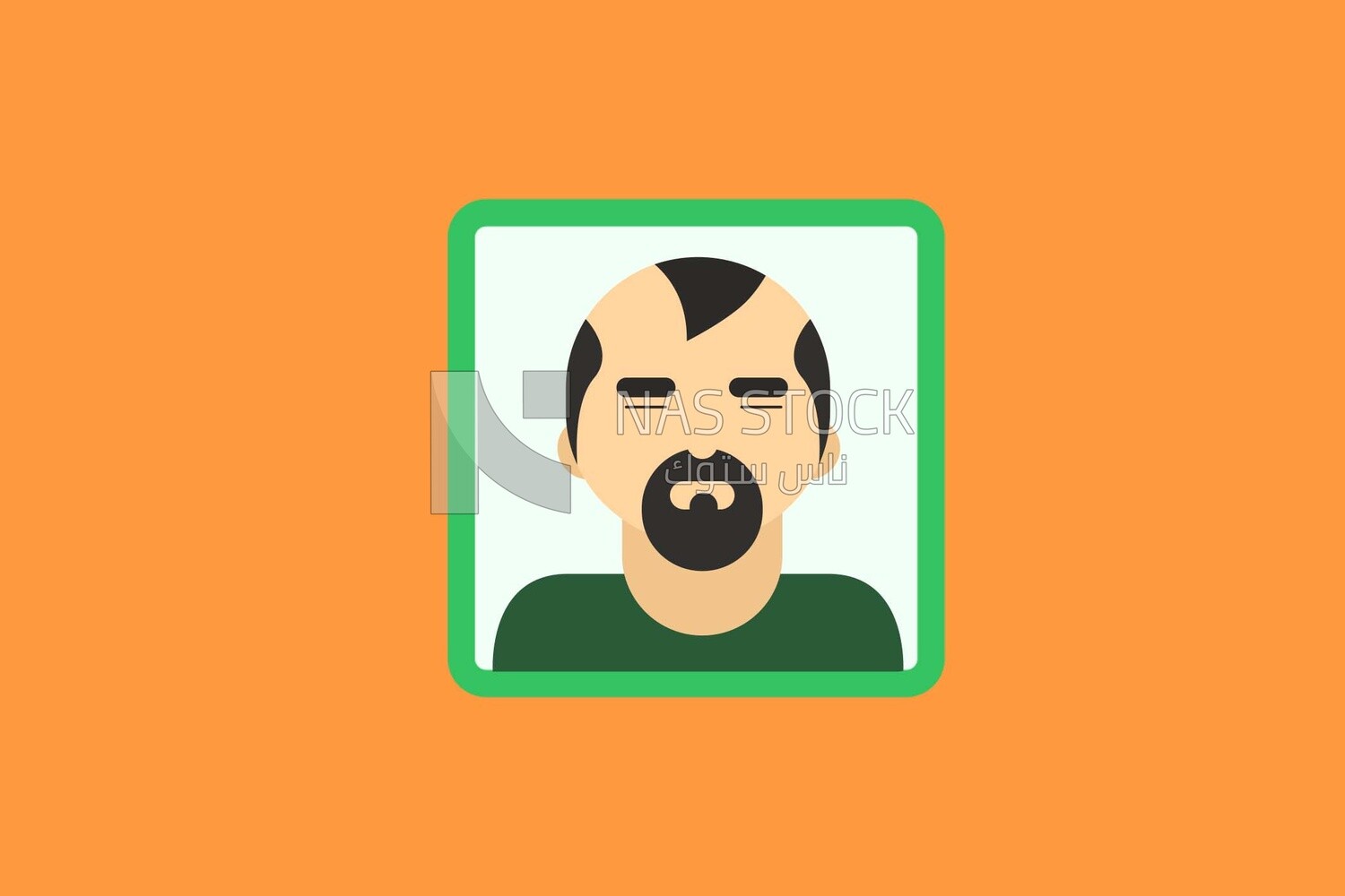 Vector icon for a man&#39;s face, icons, vector illustrator