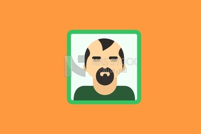 Vector icon for a man&#39;s face, icons, vector illustrator