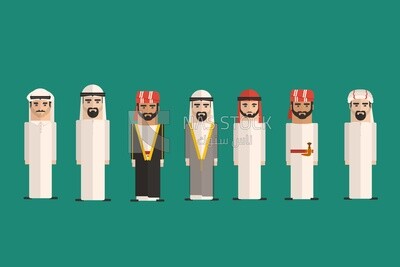 Arab Different People Group, vector illustrator