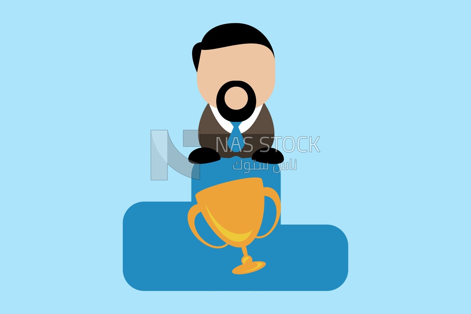 Saudi man with a golden cup