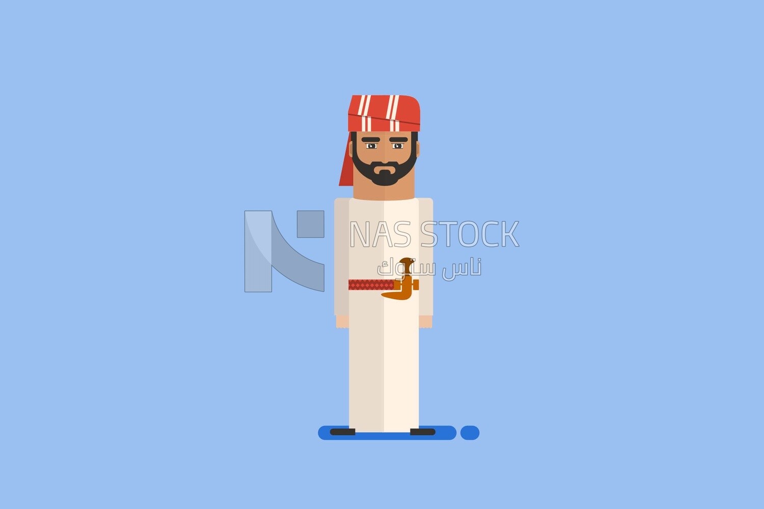 Saudi gulf man, wearing a traditional Saudi costume