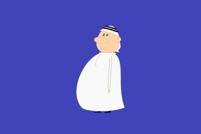 فيكتور لشخصية رجل خليجى سعودى ، يرتدى زى السعودى التقليدى ، فيكتور اليستريتور
