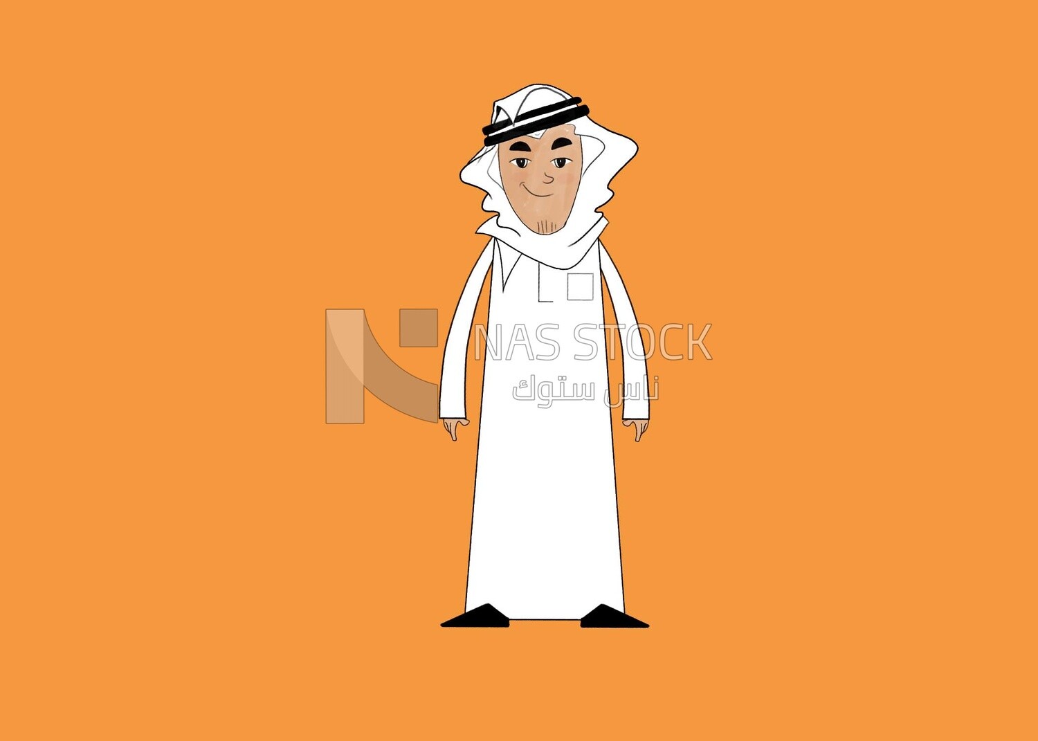 Saudi gulf man, wearing a traditional Saudi costume