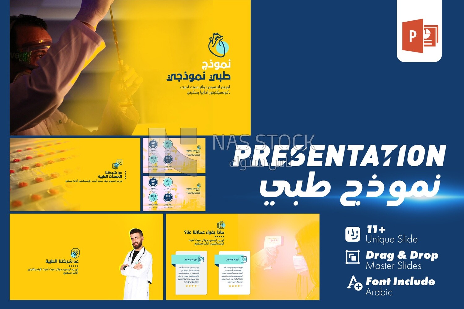 Presentation with pictures and effects on the medical field ,Font and pdf attachment