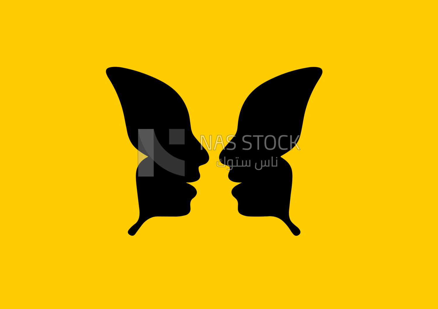 Abstract creative design in multiple colors, in the style of cubism and surrealism ,Butterfly-kiss