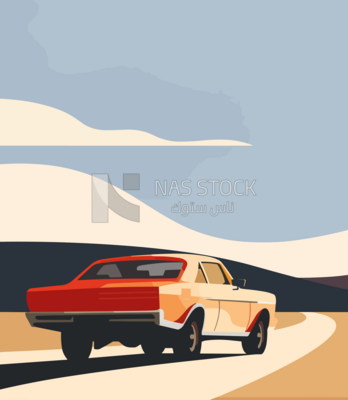 Abstract creative design in multiple colors, in the style of cubism and surrealism ,on-roads