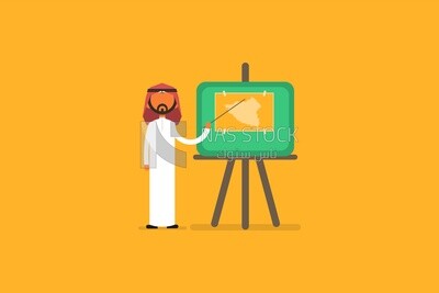 Gulf man presenting a project