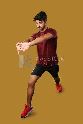 A man with sportswear