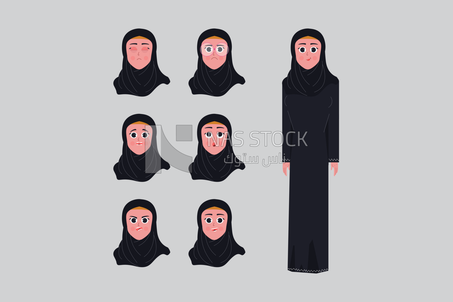 Woman wearing a black abaya
