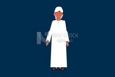 Man in a white Arab uniform