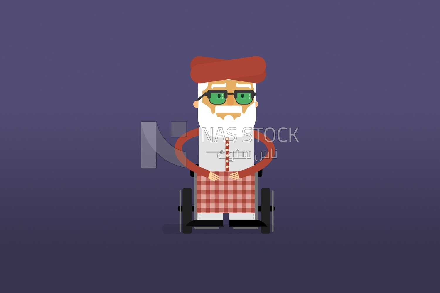 Man standing on a purple background