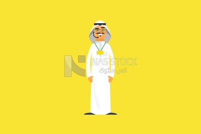 Gulf man on a yellow background