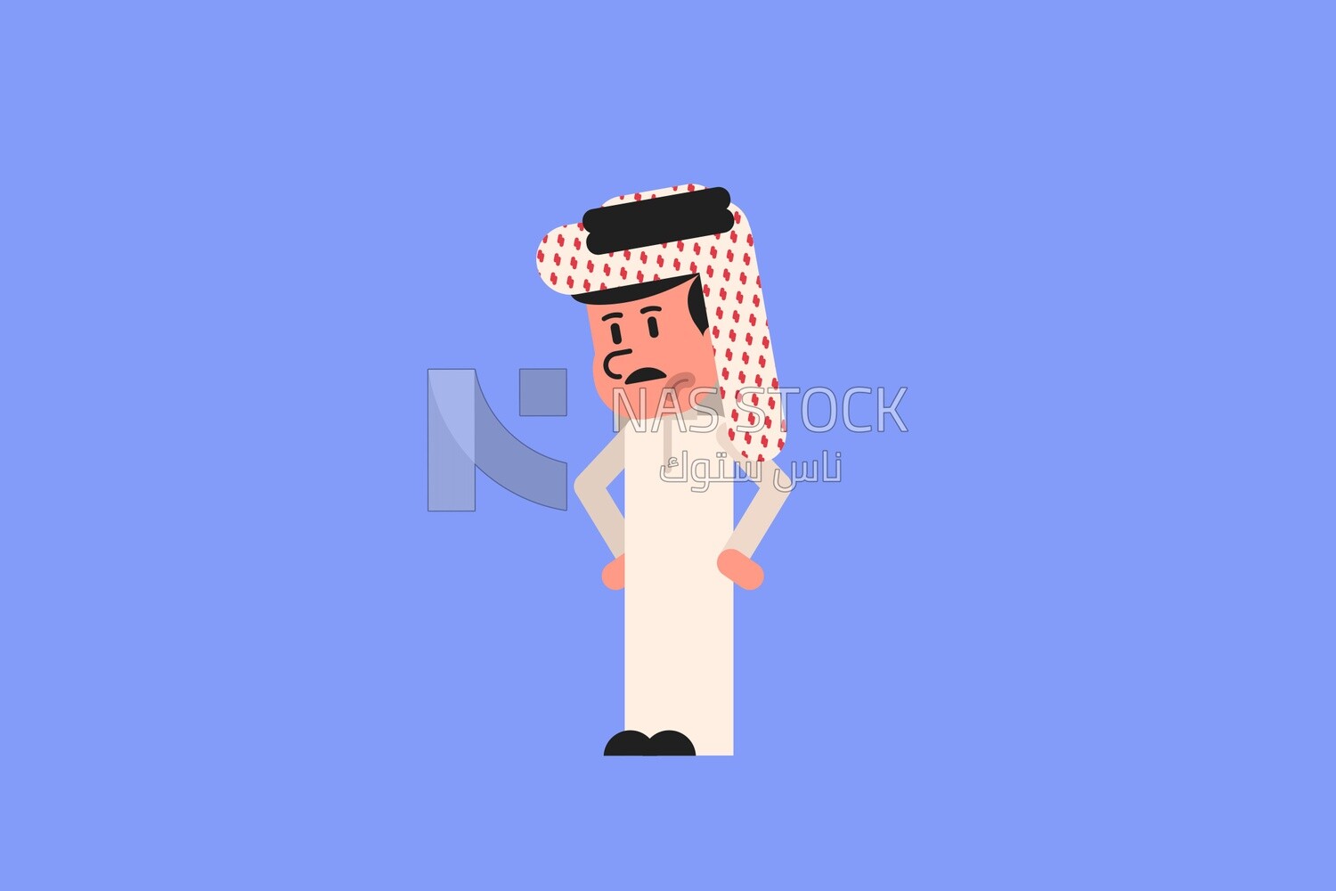 Gulf man on a purple background