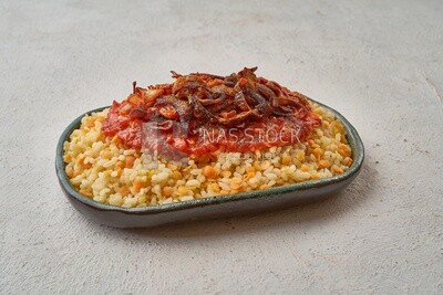 Alexandrian Koshari with red sauce