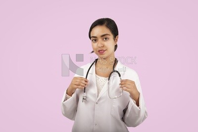 A woman doctor with a stethoscope