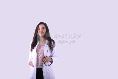 A woman doctor with a stethoscope