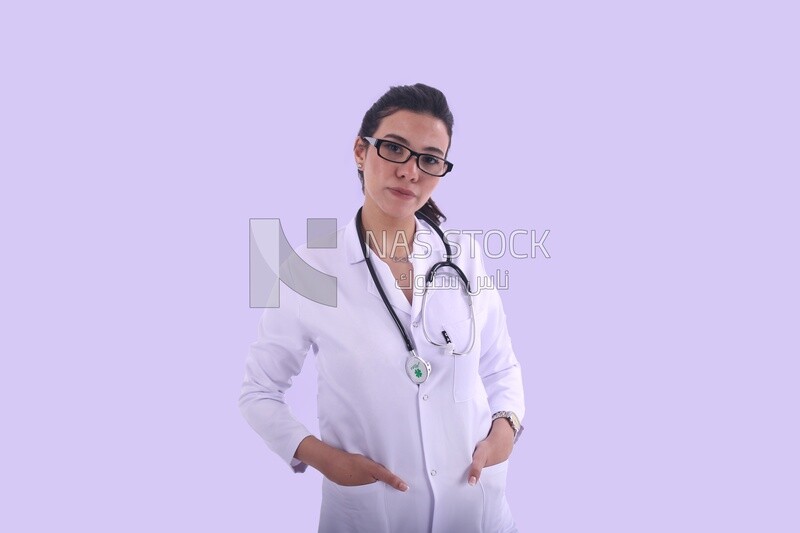 A woman doctor with a stethoscope