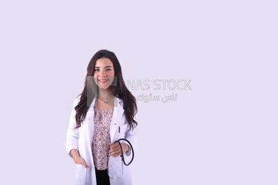 A woman doctor with a stethoscope