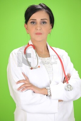 A woman doctor holding a stethoscope