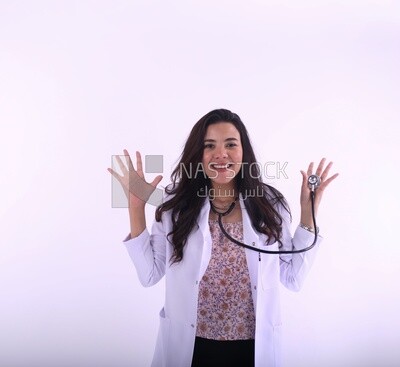 A woman doctor with a stethoscope