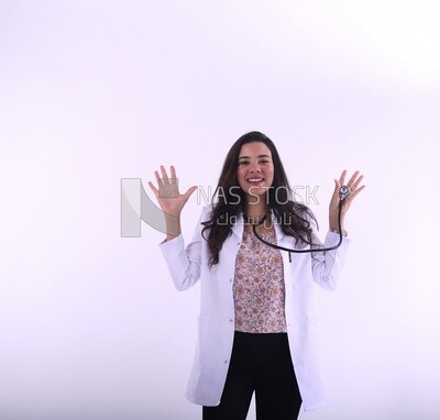 A woman doctor with a stethoscope