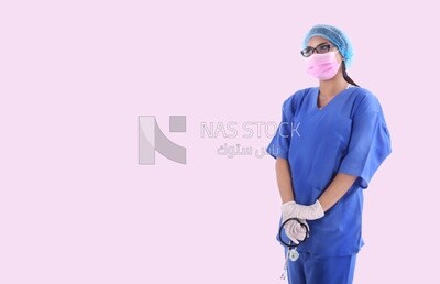 A woman doctor wearing a stethoscope