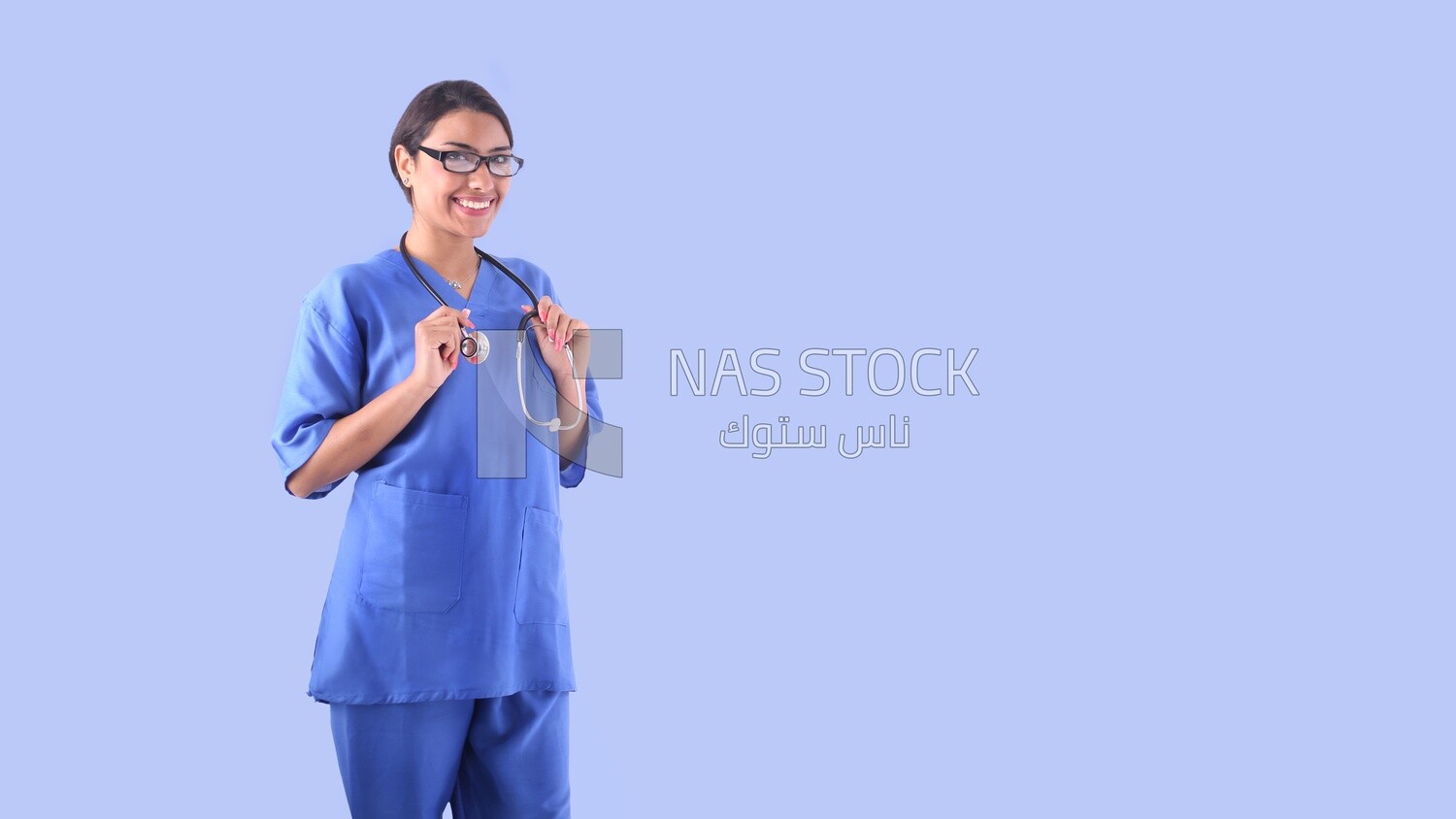 A woman doctor wearing a stethoscope