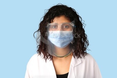A woman doctor wearing a stethoscope