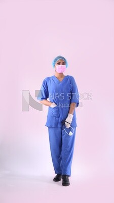 A woman doctor wearing a stethoscope