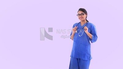 A woman doctor wearing a stethoscope