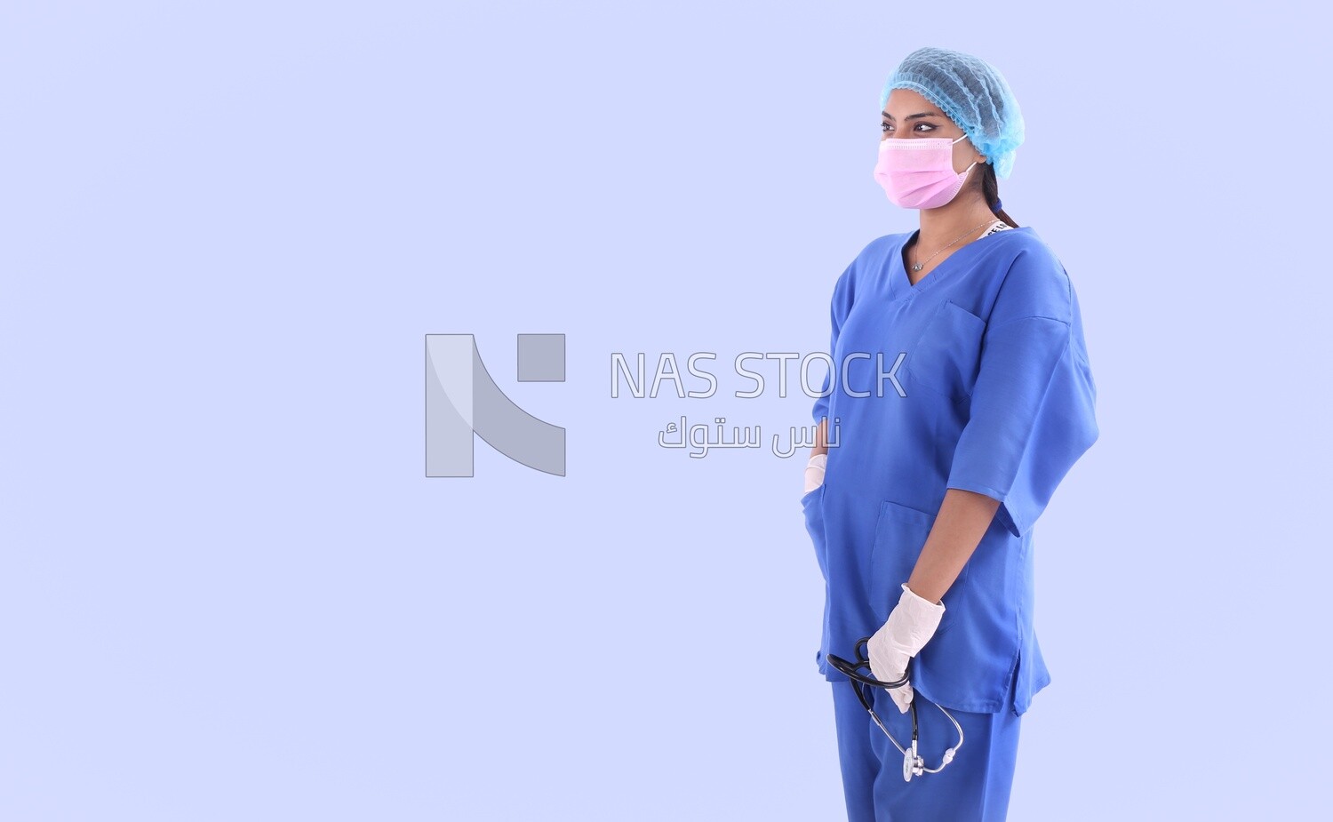 A woman doctor wearing a stethoscope