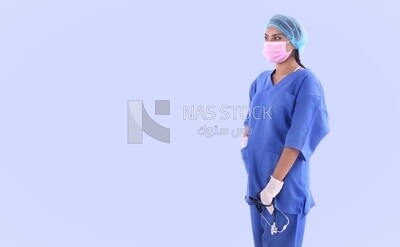 A woman doctor wearing a stethoscope