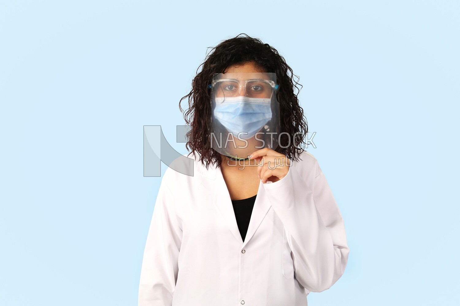 A woman doctor wearing a stethoscope