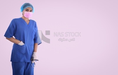 A woman doctor wearing a stethoscope