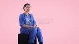 A woman doctor wearing a stethoscope