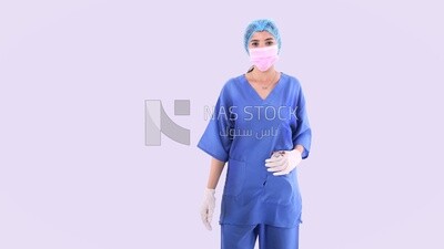 A woman doctor wearing a stethoscope